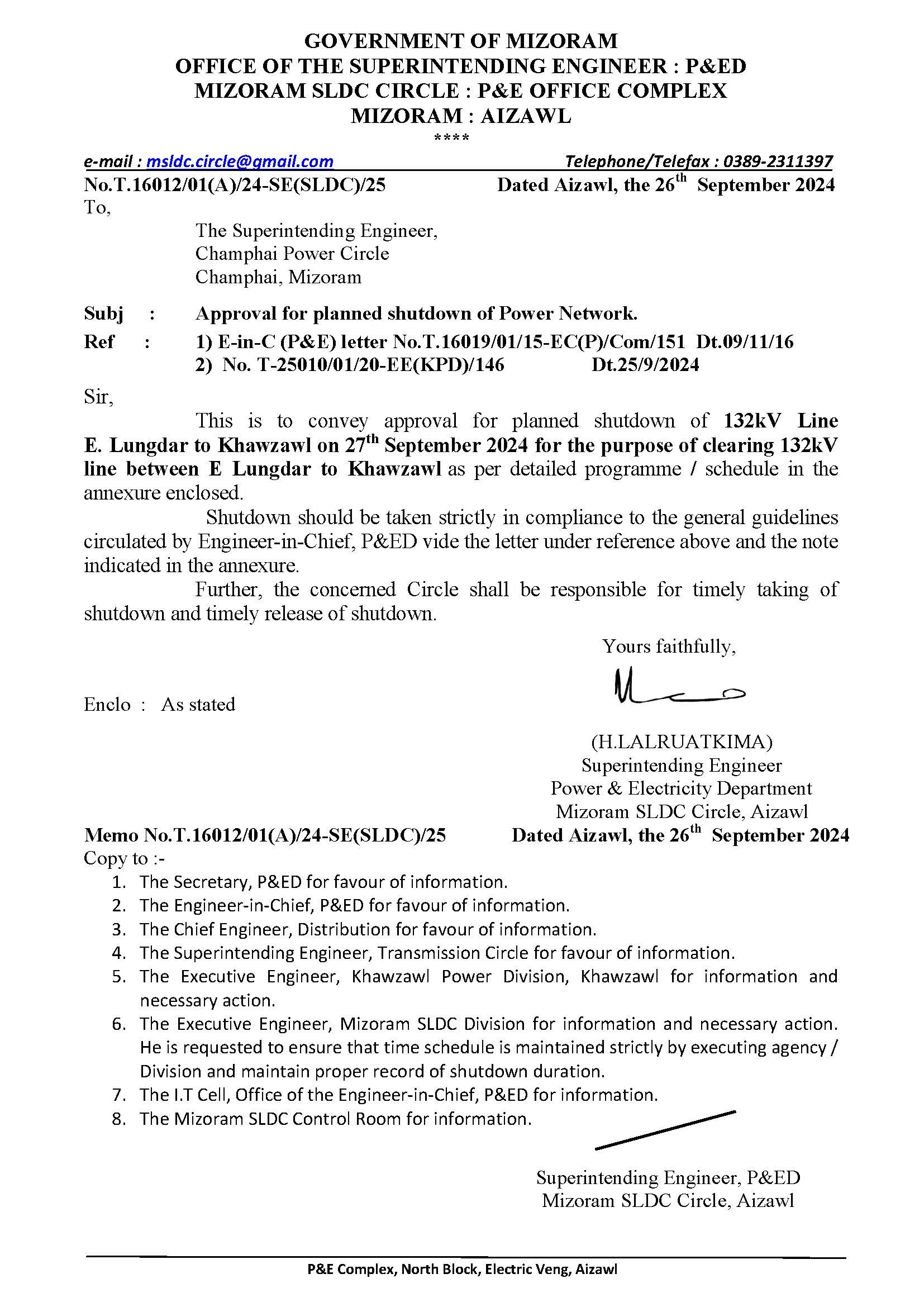 Power & Electricity Department, Government of Mizoram, India